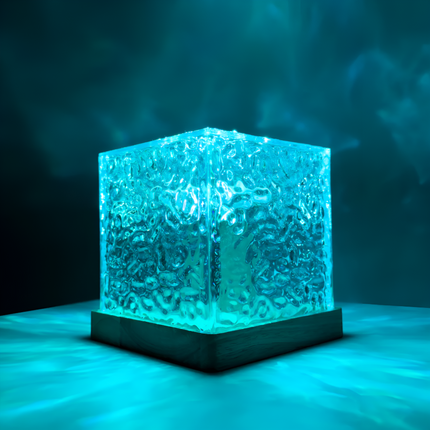 LED Ocean Wave Projector Lamp with 16 Color Settings | Compact Night Light for Soothing Atmosphere