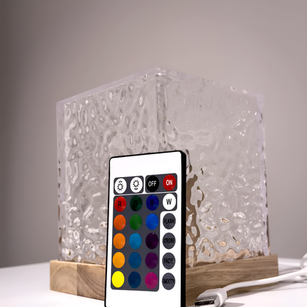 LED Ocean Wave Projector Lamp with 16 Color Settings | Compact Night Light for Soothing Atmosphere
