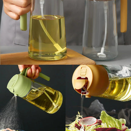 Glass Oil Sprayer Dispenser with Refillable Design | Easy Control for Cooking Oil and Salad Dressing