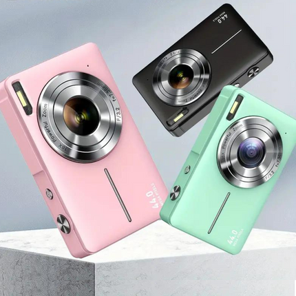 Compact Digital Camera with 1080p HD Video Recording, Point and Shoot Camera with Large Screen