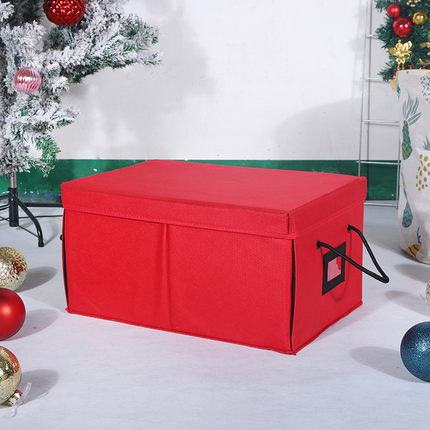 Christmas Ornament Storage Box with Stackable Trays & Adjustable Dividers | Organize Up to 72 Ornaments Safely