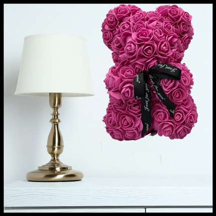 Rose Bear Gift Decoration with Charming Flower Design | Lasting Keepsake for Mother’s Day and Special Occasions