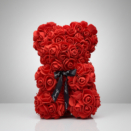 Rose Bear Gift Decoration with Charming Flower Design | Lasting Keepsake for Mother’s Day and Special Occasions
