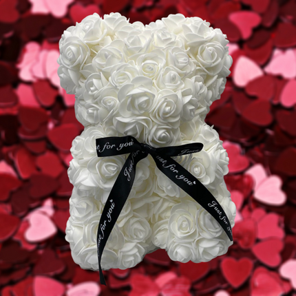 Rose Bear Gift Decoration with Charming Flower Design | Lasting Keepsake for Mother’s Day and Special Occasions