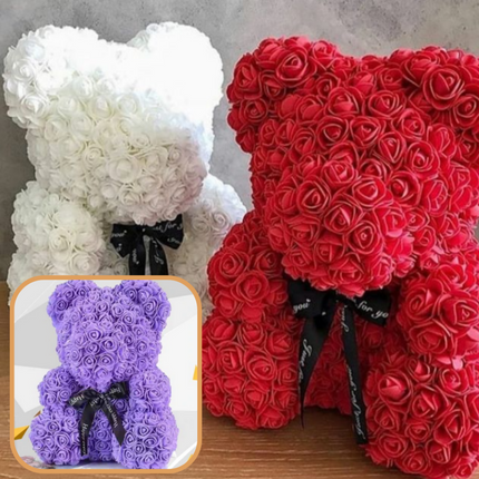 Rose Bear Gift Decoration with Charming Flower Design | Lasting Keepsake for Mother’s Day and Special Occasions
