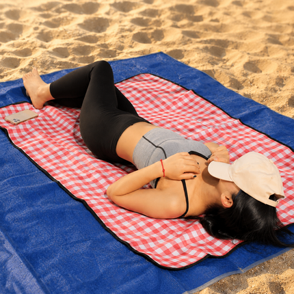 Sand-Free Beach Picnic Mat with Foldable Design | Lightweight Travel Companion for Outdoor Adventures
