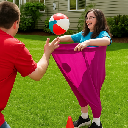 Catching Ball Game Set with Oversized Trousers | Active Outdoor Fun for Family Gatherings