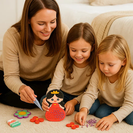 Bead Painting Craft Kit for Kids with Colorful Beads | Engaging Art Activity for Creativity and Fine Motor Skills