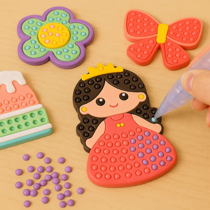 Bead Painting Craft Kit for Kids with Colorful Beads | Engaging Art Activity for Creativity and Fine Motor Skills