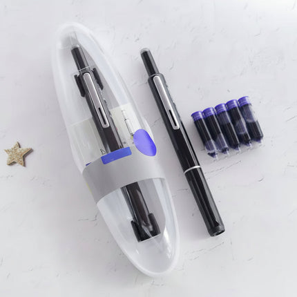 Retractable Fountain Pen with Stainless Steel Nib for Smooth Writing | Ergonomic Grip for Comfort and Professional Use