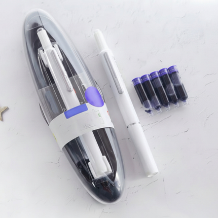 Retractable Fountain Pen with Stainless Steel Nib for Smooth Writing | Ergonomic Grip for Comfort and Professional Use