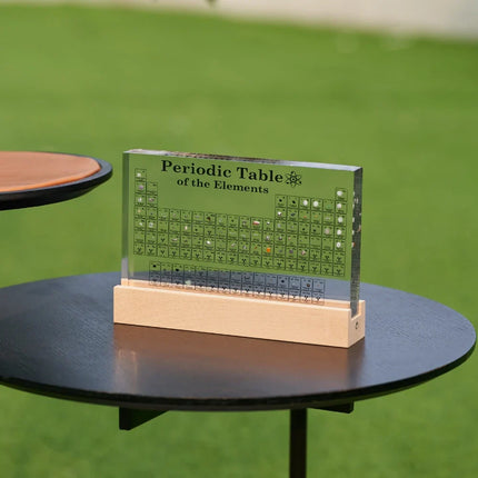 Illuminated Periodic Table Display with Real Elements and LED Lighting | Unique Science Gift for Learning and Decor