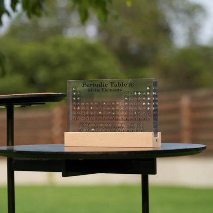 Illuminated Periodic Table Display with Real Elements and LED Lighting | Unique Science Gift for Learning and Decor