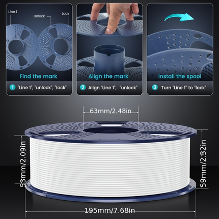 High Strength PETG 3D Printer Filament 1.75mm Spool for Smooth Reliable Prints | Durable Material for Long-Lasting Results