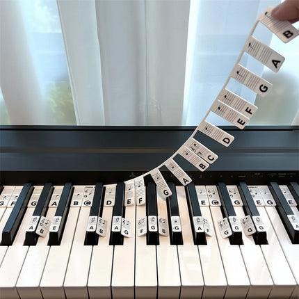 Piano Keyboard Stickers with Removable Silicone Labels | Easy Note Recognition for Faster Learning