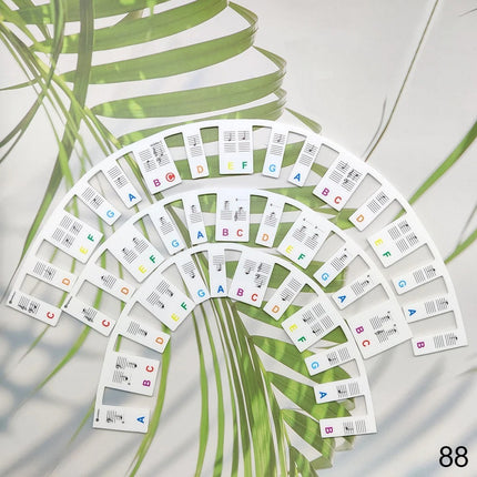 Piano Keyboard Stickers with Removable Silicone Labels | Easy Note Recognition for Faster Learning