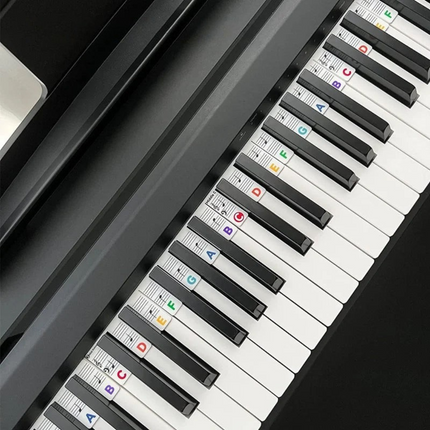 Piano Keyboard Stickers with Removable Silicone Labels | Easy Note Recognition for Faster Learning
