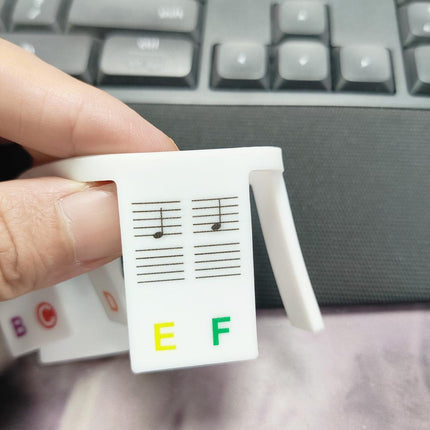 Piano Keyboard Stickers with Removable Silicone Labels | Easy Note Recognition for Faster Learning
