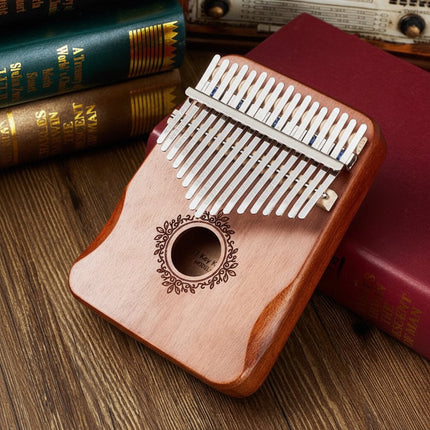 Kalimba Thumb Piano with 17 Metal Keys & Engraved Notes | Mahogany Wood Instrument for Easy Learning and Melodic Sound