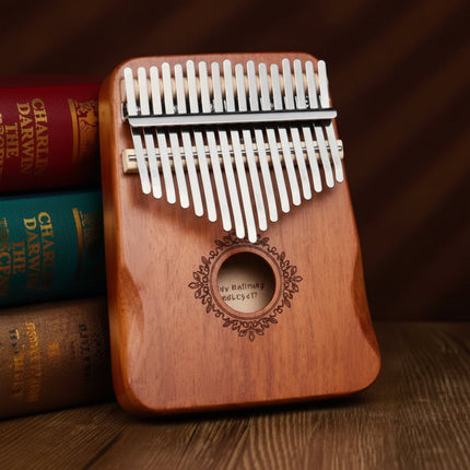 Kalimba Thumb Piano with 17 Metal Keys & Engraved Notes | Mahogany Wood Instrument for Easy Learning and Melodic Sound
