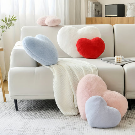 Heart Shaped Plush Throw Pillow for Cozy Home Decor | Soft and Machine Washable Cushion for Beds and Sofas