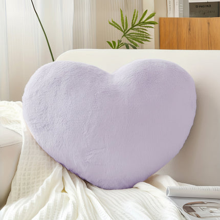 Heart Shaped Plush Throw Pillow for Cozy Home Decor | Soft and Machine Washable Cushion for Beds and Sofas