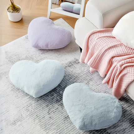 Heart Shaped Plush Throw Pillow for Cozy Home Decor | Soft and Machine Washable Cushion for Beds and Sofas