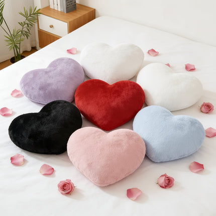 Heart Shaped Plush Throw Pillow for Cozy Home Decor | Soft and Machine Washable Cushion for Beds and Sofas