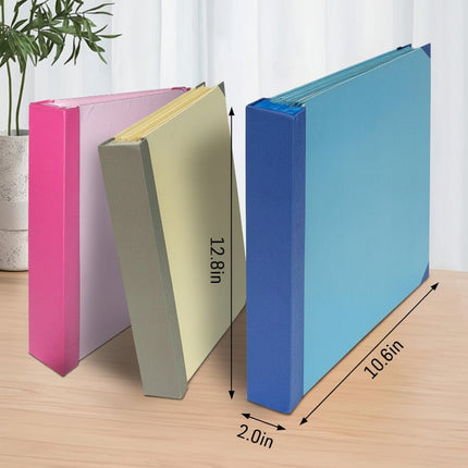 Document Binder Organizer in Pink with Labeled Folders | Compact File Storage for Home Records and Office Documents