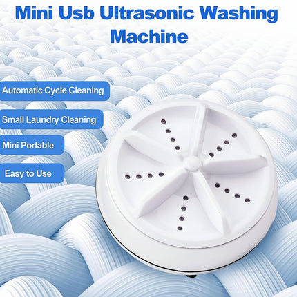Portable Mini Washing Machine with Ultrasonic Cleaning | USB Powered for Travel and Small Loads