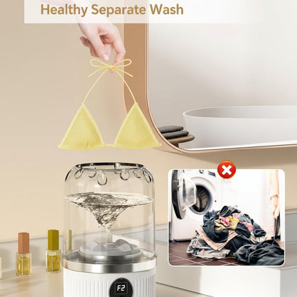 Portable Mini Washing Machine with USB Power for Quick Personal Laundry | Compact Design for Travel and Small Spaces