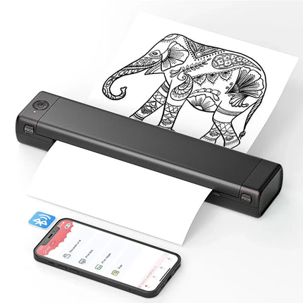 Portable Thermal Printer with Bluetooth Connectivity | Compact Inkless Printer for Documents and Images
