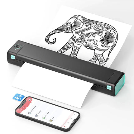 Portable Thermal Printer with Bluetooth Connectivity | Compact Inkless Printer for Documents and Images