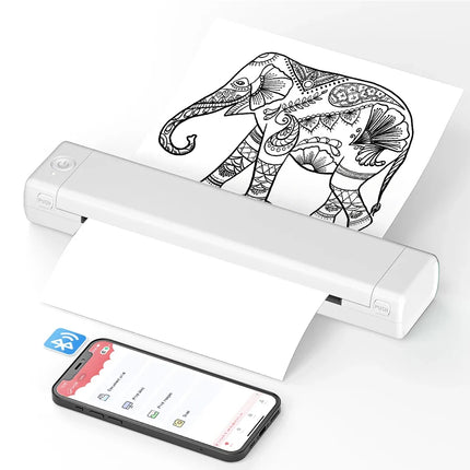 Portable Thermal Printer with Bluetooth Connectivity | Compact Inkless Printer for Documents and Images