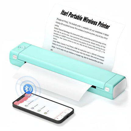 Portable Thermal Printer with Bluetooth Connectivity | Compact Inkless Printer for Documents and Images