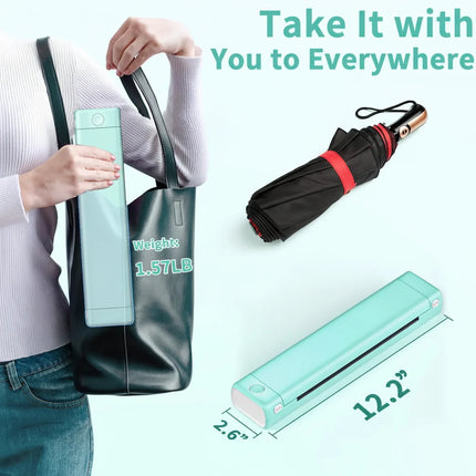 Portable Thermal Printer with Bluetooth Connectivity | Compact Inkless Printer for Documents and Images