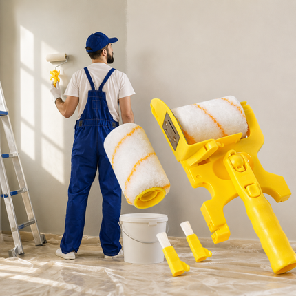 Precision Roller Brush for Textured Walls with Ergonomic Grip | Clean Edges for Flawless Home Painting