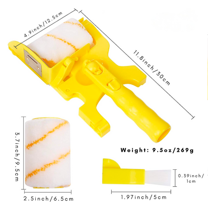 Precision Roller Brush for Textured Walls with Ergonomic Grip | Clean Edges for Flawless Home Painting