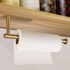 Under Cabinet Paper Towel Holders, Wall Mounted Paper Towel Holder Stainless Steel, Black Towel Rack for Kitchen_00