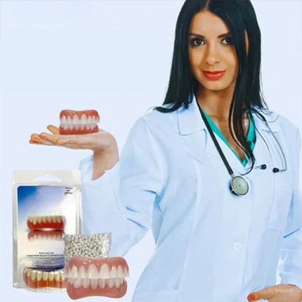 Silicone Dentures, Snap On Veneers for Upper and Lower Teeth