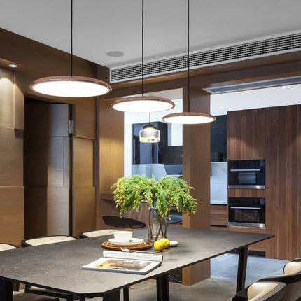 Pendant Light Nordic Disc with Adjustable Height | Minimalist LED Pendant Lighting for Cozy Kitchen Ambiance 6