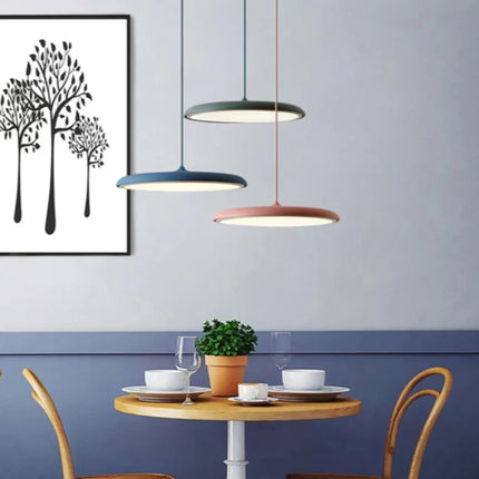 Pendant Light Nordic Disc with Adjustable Height | Minimalist LED Pendant Lighting for Cozy Kitchen Ambiance 7