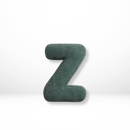 Throw Pillow Alphabet Letter A to Z, Decorative Pillow Velvet for Sofa and Nursery Decor, Monogram Personalized Gift_26