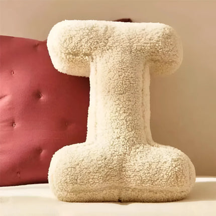 Alphabet Letter Velvet Throw Pillow with Customizable Design | Stylish Cushion for Sofas, Chairs, and Beds