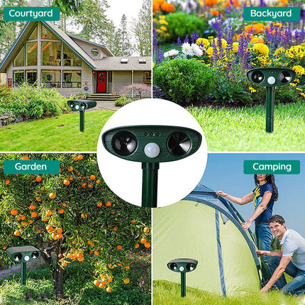 Raccoon Deterrent, Solar Ultrasonic Pest Repeller with Motion Sensor