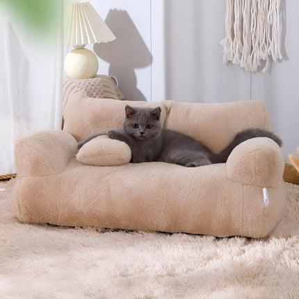 Washable Pet Bed Sofa for Dogs and Cats with Removable Cover | Cozy Lounge Couch for Comfortable Napping