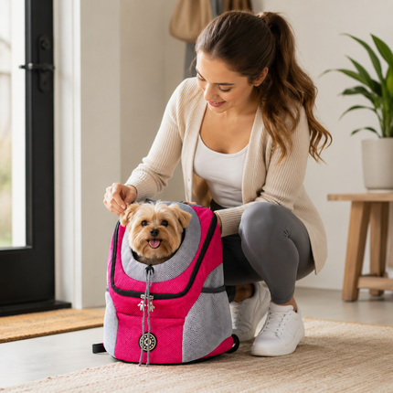Pet Carrier Backpack for Dogs with Breathable Mesh Design | Hands-Free Travel for Comfort and Convenience