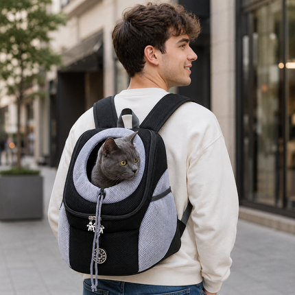 Pet Carrier Backpack for Dogs with Breathable Mesh Design | Hands-Free Travel for Comfort and Convenience