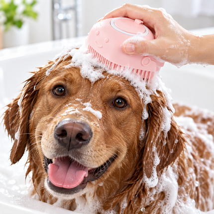 Dog Grooming Brush with Shampoo Dispenser, Dog Grooming Tool for Bath with Soft Bristles, Cat Grooming Tool_03