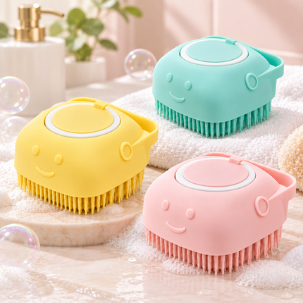 Dog Grooming Brush with Shampoo Dispenser, Dog Grooming Tool for Bath with Soft Bristles, Cat Grooming Tool_00